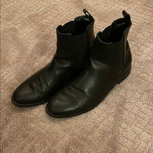 Men's Black Leather Ankle Boots